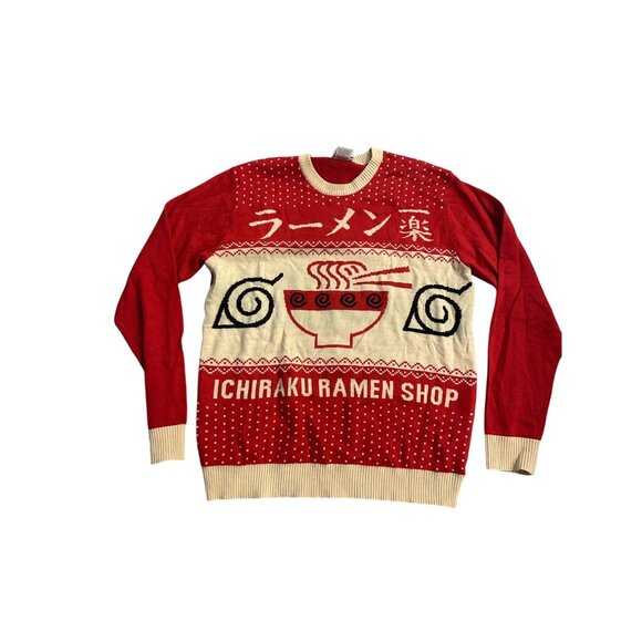 NARUTO Holiday Ramen Crewneck Anime Sweater Size Medium - Picture 3 of 6